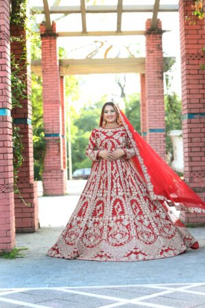 Red Traditional Lehenga Blouse Dupatta